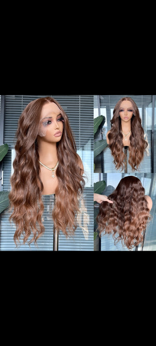 28" Inch Luxe Moca body wave ombre 13×4 HD Frontal Human Blend unit South Africa