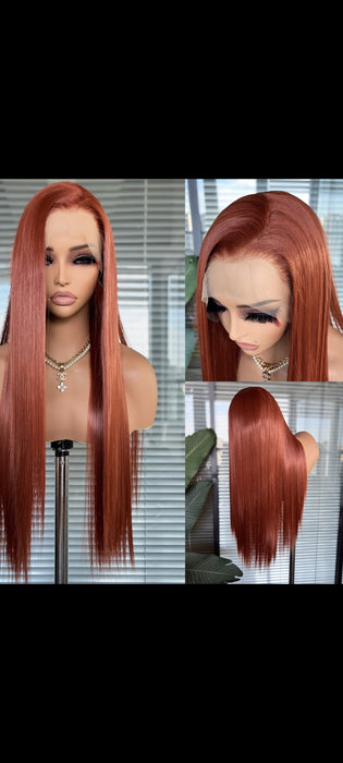 28" Inch 13×4 HD Frontal Dirty Ginger Human Blended unit South Africa