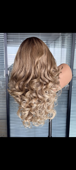 28" Inch Blonde Latisha Human Blend Wig South  Africa